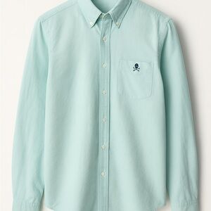 Vintage Rugby Ralph Lauren Mint Green Oxford Button-Down Shirt